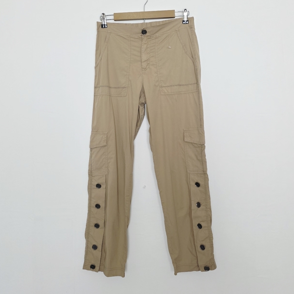 XCVI Cotton Blend Lightweight Tan Cargo Ankle Pants Women's Size S